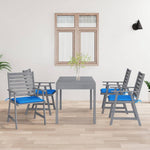 ZNTS Outdoor Dining Chairs with Cushions 4 pcs Solid Wood Acacia 3078408