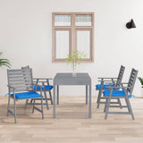 ZNTS Outdoor Dining Chairs with Cushions 4 pcs Solid Wood Acacia 3078408