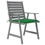 ZNTS Outdoor Dining Chairs with Cushions 4 pcs Solid Wood Acacia 3078409