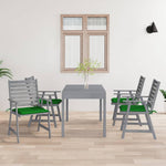 ZNTS Outdoor Dining Chairs with Cushions 4 pcs Solid Wood Acacia 3078409