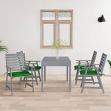 ZNTS Outdoor Dining Chairs with Cushions 4 pcs Solid Wood Acacia 3078409