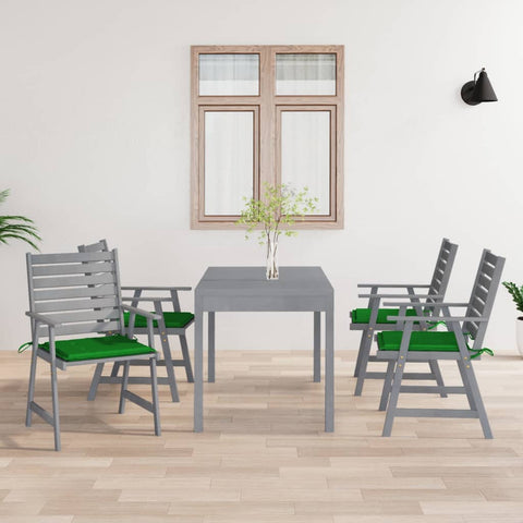 ZNTS Outdoor Dining Chairs with Cushions 4 pcs Solid Wood Acacia 3078409