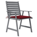 ZNTS Outdoor Dining Chairs with Cushions 4 pcs Solid Wood Acacia 3078413
