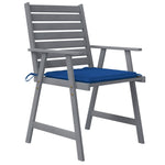 ZNTS Outdoor Dining Chairs with Cushions 4 pcs Solid Wood Acacia 3078414