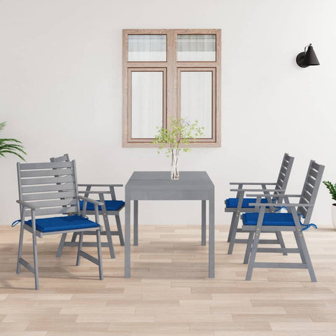 ZNTS Outdoor Dining Chairs with Cushions 4 pcs Solid Wood Acacia 3078414