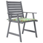 ZNTS Outdoor Dining Chairs with Cushions 4 pcs Solid Wood Acacia 3078416