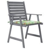 ZNTS Outdoor Dining Chairs with Cushions 4 pcs Solid Wood Acacia 3078416