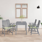 ZNTS Outdoor Dining Chairs with Cushions 4 pcs Solid Wood Acacia 3078416