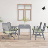 ZNTS Outdoor Dining Chairs with Cushions 4 pcs Solid Wood Acacia 3078416