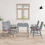 ZNTS Outdoor Dining Chairs with Cushions 4 pcs Solid Wood Acacia 3078417