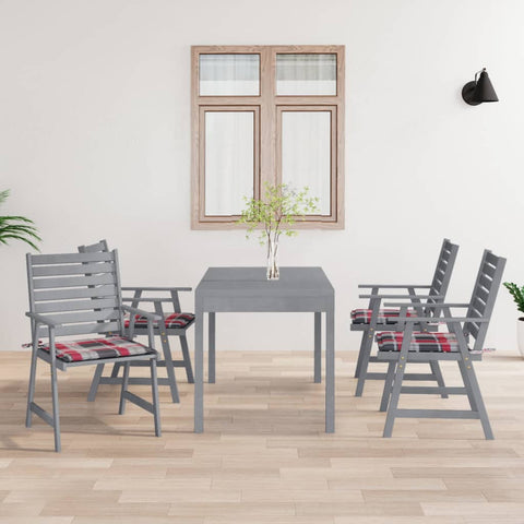 ZNTS Outdoor Dining Chairs with Cushions 4 pcs Solid Wood Acacia 3078417