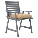 ZNTS Outdoor Dining Chairs with Cushions 4 pcs Solid Wood Acacia 3078422