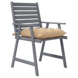 ZNTS Outdoor Dining Chairs with Cushions 4 pcs Solid Wood Acacia 3078422