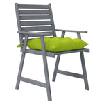 ZNTS Outdoor Dining Chairs with Cushions 4 pcs Solid Wood Acacia 3078430