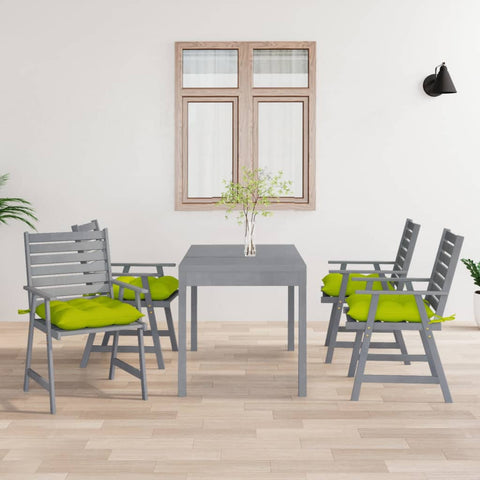 ZNTS Outdoor Dining Chairs with Cushions 4 pcs Solid Wood Acacia 3078430