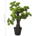 ZNTS Artificial Pinus Bonsai with Pot 60 cm Green 336317