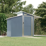 ZNTS Garden Shed Grey 270x130x208.5 cm Galvanised Steel 316243