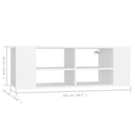 ZNTS Wall-Mounted TV Cabinet White 102x35x35 cm Engineered Wood 806238