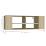 ZNTS Wall-Mounted TV Cabinet Sonoma Oak 102x35x35 cm Engineered Wood 806241