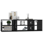 ZNTS Wall Shelf High Gloss Black 102x30x29 cm Engineered Wood 806263