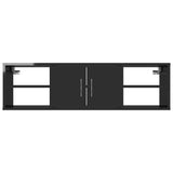 ZNTS Wall Shelf High Gloss Black 102x30x29 cm Engineered Wood 806263