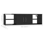 ZNTS Wall Shelf High Gloss Black 102x30x29 cm Engineered Wood 806263