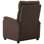 ZNTS Wing Back Electric Massage Reclining Chair Brown Faux Leather 3074420