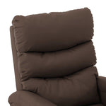 ZNTS Wing Back Electric Massage Reclining Chair Brown Faux Leather 3074420