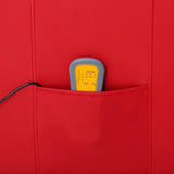 ZNTS Wing Back Electric Massage Reclining Chair Red Faux Leather 3074423
