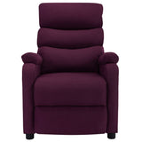 ZNTS Wing Back Electric Massage Recliner Purple Fabric 3074432