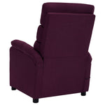 ZNTS Wing Back Electric Massage Recliner Purple Fabric 3074432