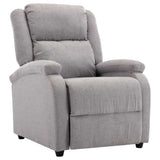 ZNTS Wing Back Electric TV Recliner Chair Light Grey Fabric 3074443