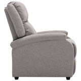 ZNTS Wing Back Electric TV Recliner Chair Light Grey Fabric 3074443