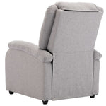 ZNTS Wing Back Electric TV Recliner Chair Light Grey Fabric 3074443