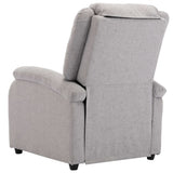 ZNTS Wing Back Electric TV Recliner Chair Light Grey Fabric 3074443