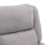 ZNTS Wing Back Electric TV Recliner Chair Light Grey Fabric 3074443