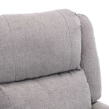 ZNTS Wing Back Electric TV Recliner Chair Light Grey Fabric 3074443