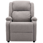 ZNTS Wing Back Electric Massage Recliner Light Grey Fabric 3074447