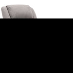 ZNTS Wing Back Electric Massage Recliner Light Grey Fabric 3074447