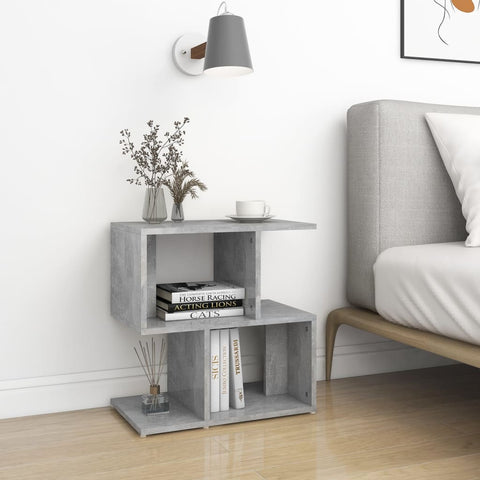ZNTS Bedside Cabinet Concrete Grey 50x30x51.5 cm Engineered Wood 806372
