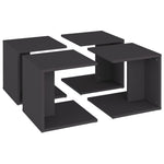 ZNTS Coffee Tables 4 pcs Grey 33x33x33 cm Engineered Wood 806815