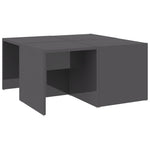 ZNTS Coffee Tables 4 pcs High Gloss Grey 33x33x33 cm Engineered Wood 806821