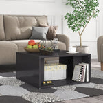 ZNTS Coffee Tables 4 pcs High Gloss Grey 33x33x33 cm Engineered Wood 806821