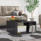 ZNTS Coffee Tables 4 pcs High Gloss Grey 33x33x33 cm Engineered Wood 806821