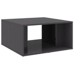 ZNTS Coffee Tables 4 pcs High Gloss Grey 33x33x33 cm Engineered Wood 806821