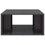 ZNTS Coffee Tables 4 pcs High Gloss Grey 33x33x33 cm Engineered Wood 806821
