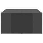 ZNTS Coffee Tables 4 pcs High Gloss Grey 33x33x33 cm Engineered Wood 806821