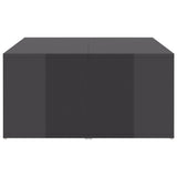 ZNTS Coffee Tables 4 pcs High Gloss Grey 33x33x33 cm Engineered Wood 806821