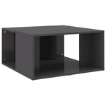ZNTS Coffee Tables 4 pcs High Gloss Grey 33x33x33 cm Engineered Wood 806821
