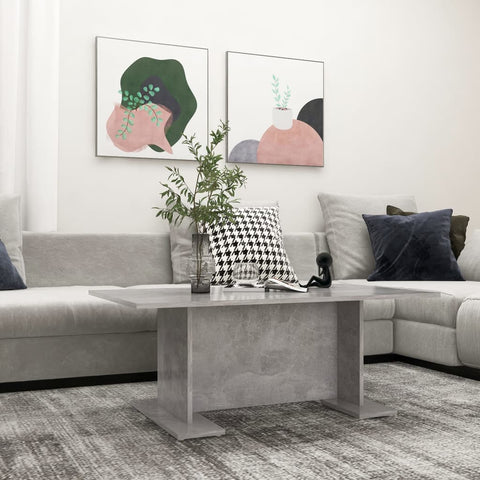ZNTS Coffee Table Concrete Grey 103.5x60x40 cm Engineered Wood 806844